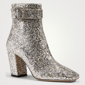 JIMMY CHOO Myan 85 Glitter Heeled Ankle Boots